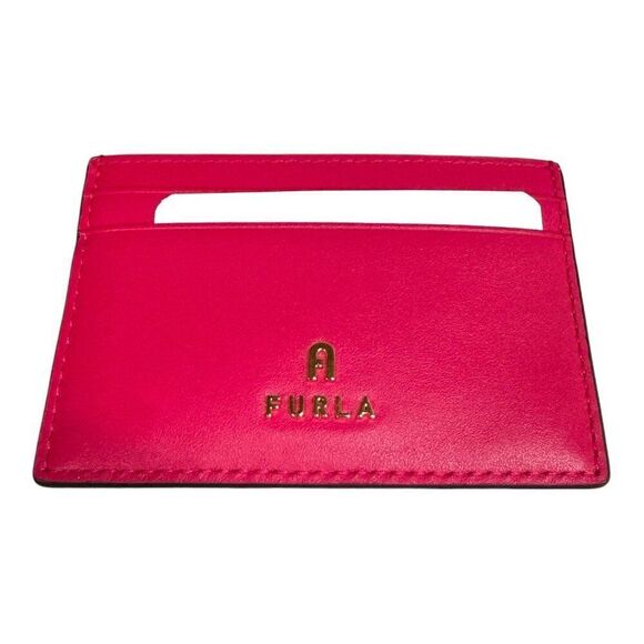 Furla Hot Pink Leather Card Holder Wallet Case With Dust Bag Box Gift Set New - Picture 2 of 8